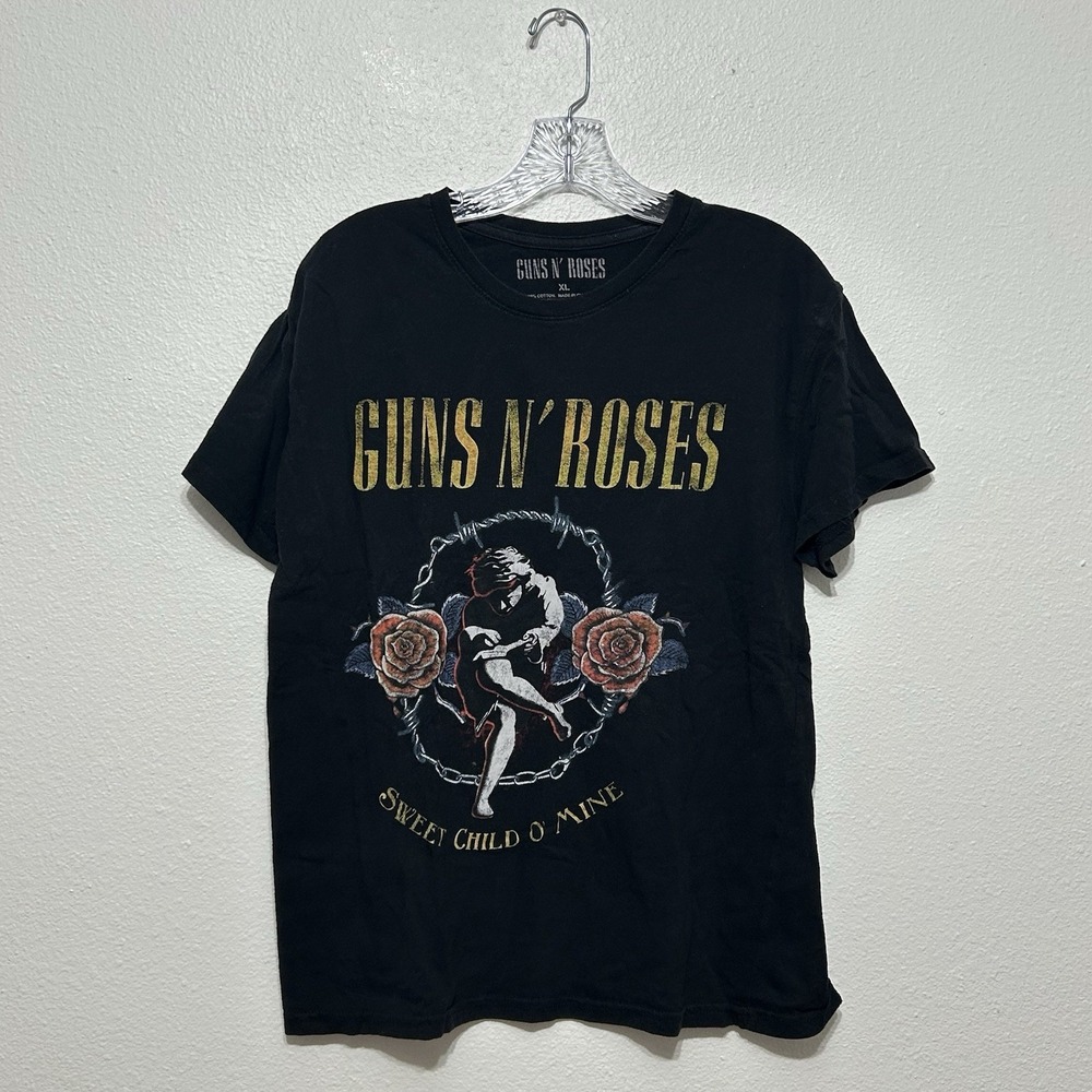 Guns N' Roses Sweet Child O' Mine Black Short Sleeve T Shirt Women's Size‎ XL
